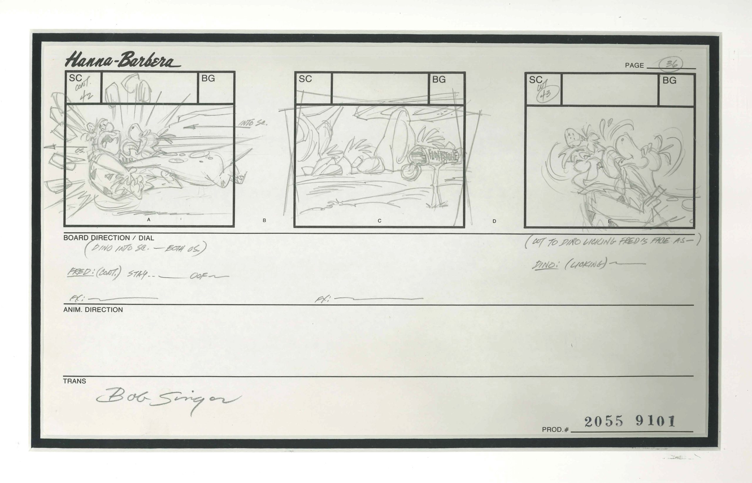 Fred, Dino Holly Rock a Bye Baby Storyboard 36