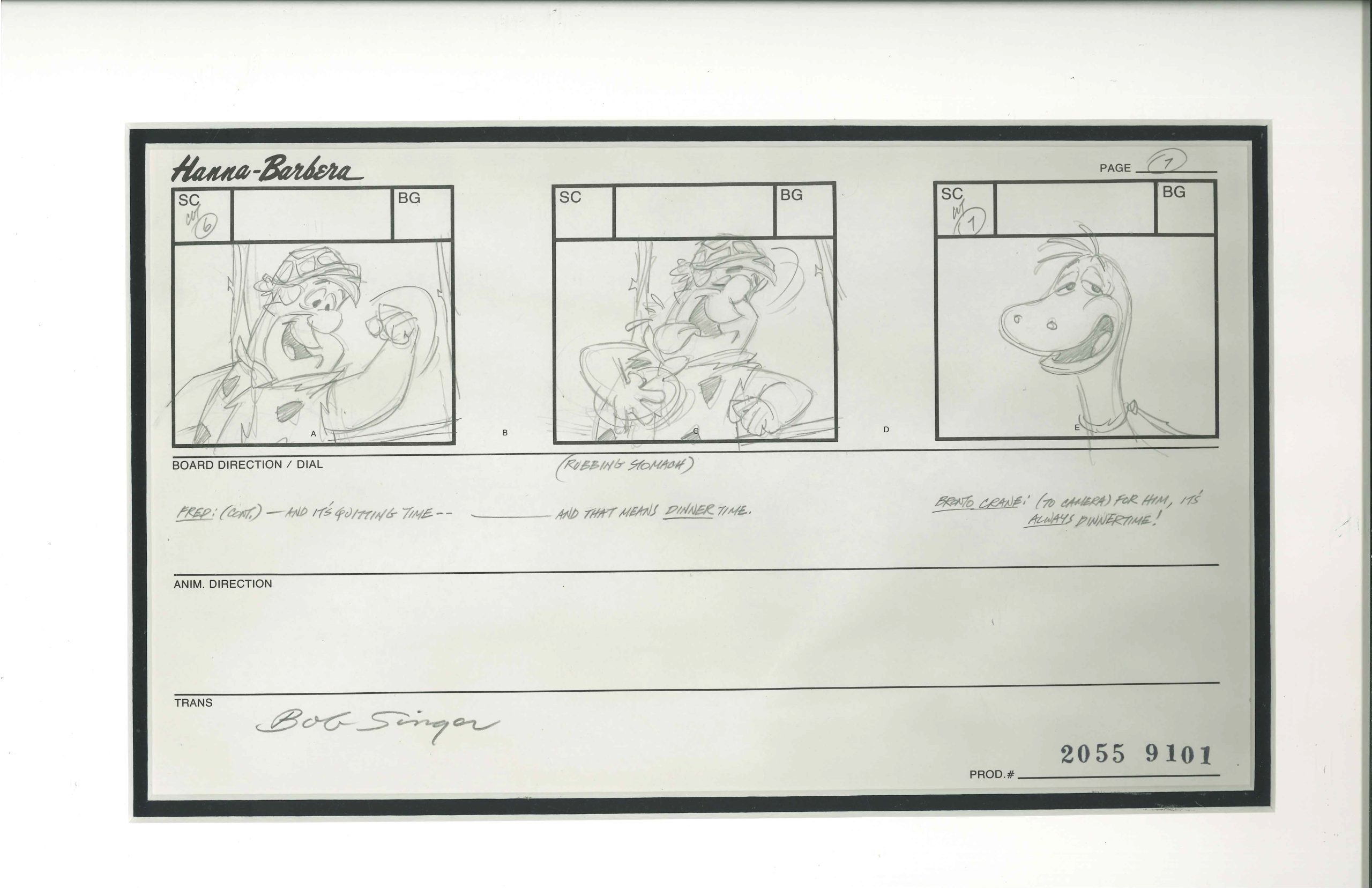 Fred & Dino Holly Rock a Bye Baby Storyboard 7