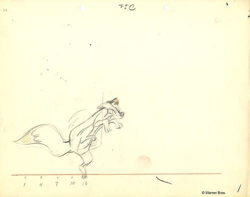 Claude Cat Tip Toe Sketch