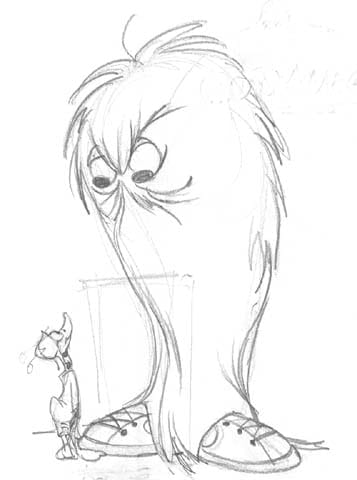 Gossamer Daffy Duck Original Sketch