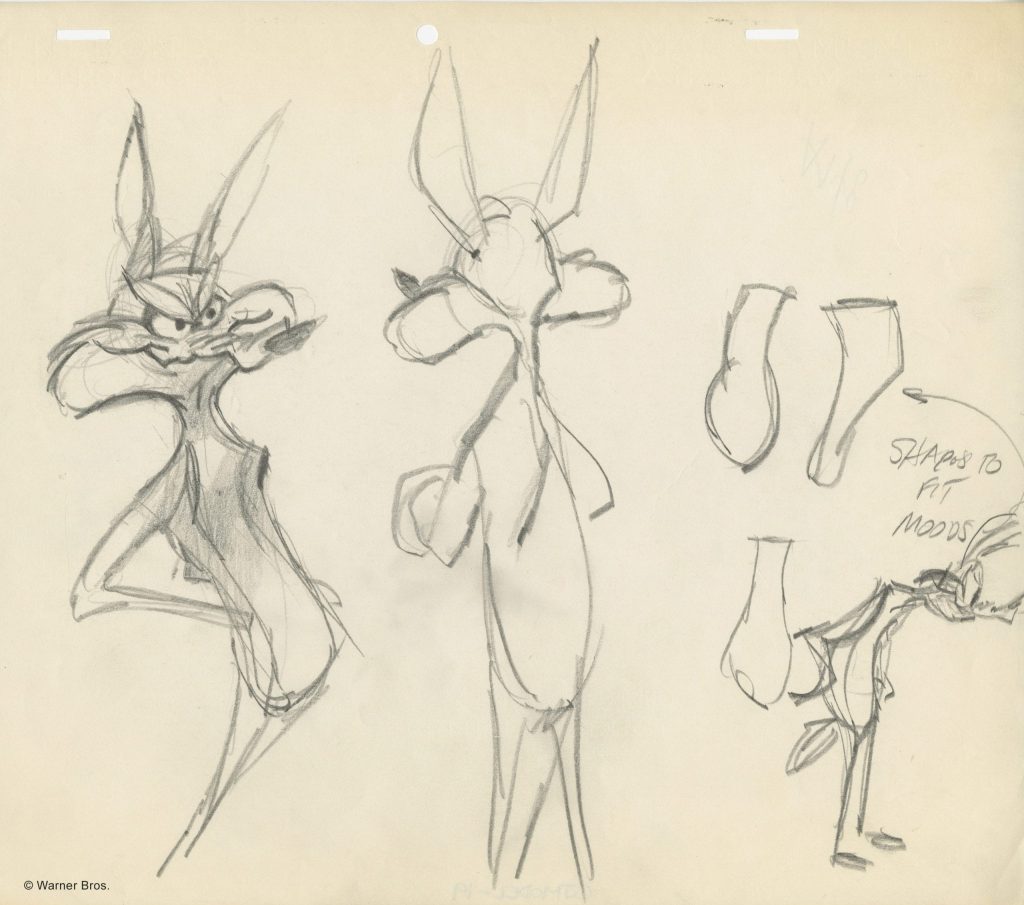 Wile E Coyote Crooked Smile Sketch