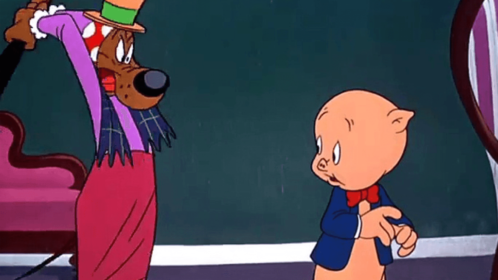 Charlie Dog About To Hit Porky Pig