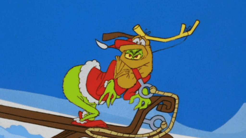 The Grinch Sledding