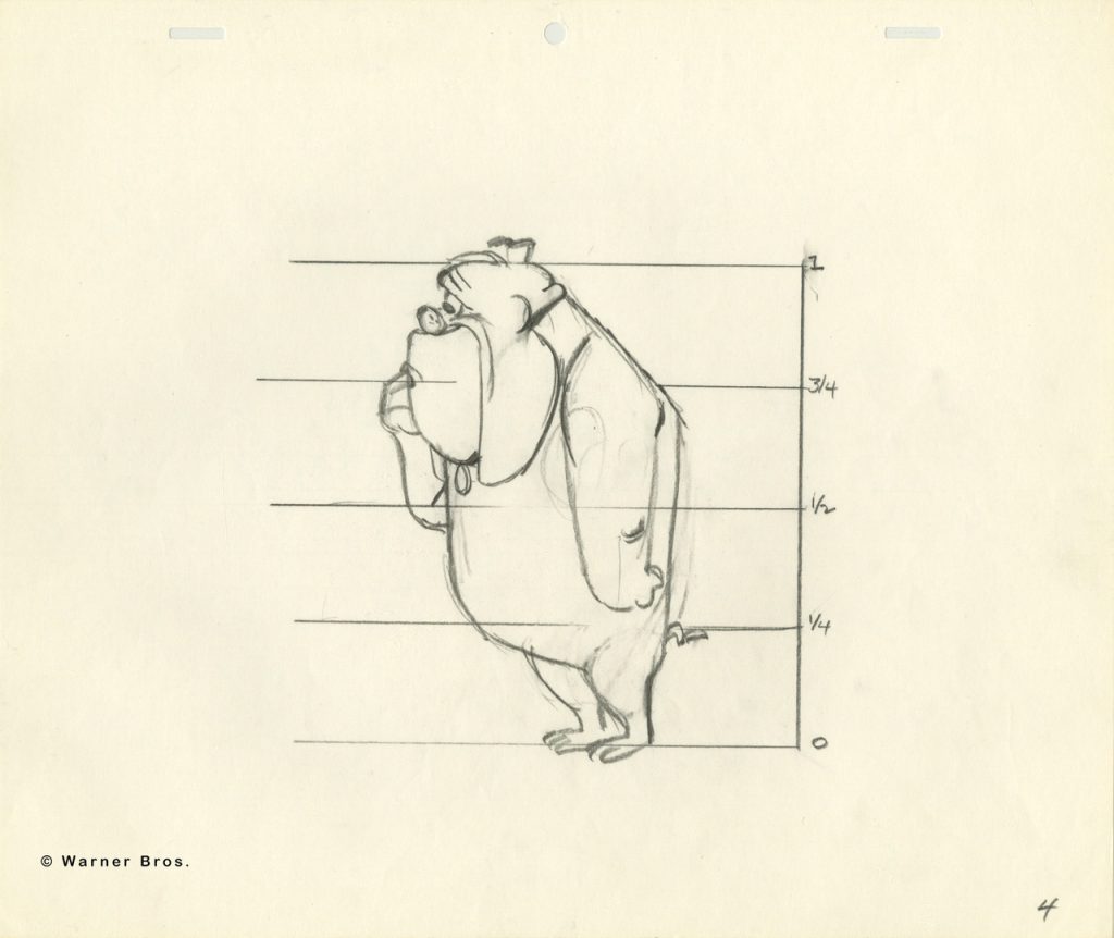 Marc Anthony, bulldog character drawing