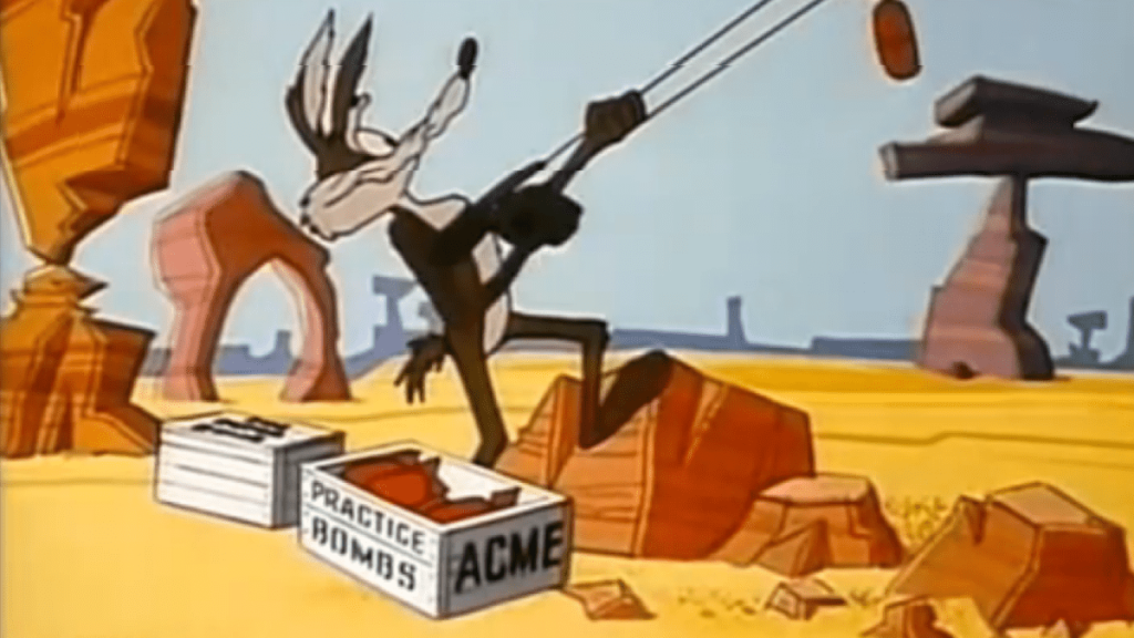 Wile E Coyote Fishing With Dyno Mite
